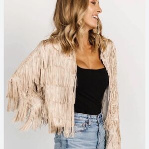 Baltic Born NWT Sheridan Champagne Fringe Jacket XL